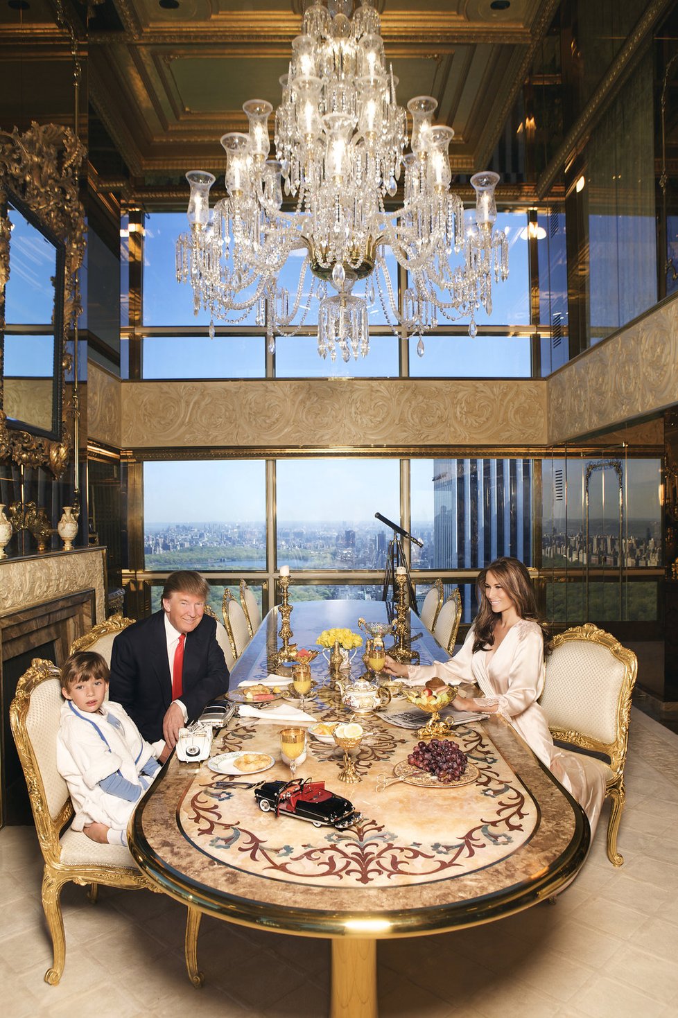 Přepychová jídelna u Trumpů