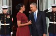 Michelle a Barack Obama v den inaugurace Donalda Trumpa.