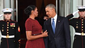Michelle a Barack Obama v den inaugurace Donalda Trumpa