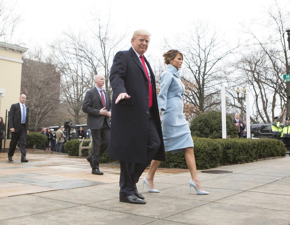 Donald Trump se ženou Melanií v den inaugurace