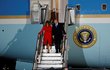 Přílet prezidenta USA Donalda Trumpa na summit NATO do Londýna. Doprovodila ho manželka Melania (2.12.2019)