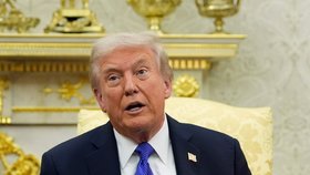 Generální tajemník NATO Mark Rutte v Oválné pracovně u Donalda Trumpa (22. 10. 2025)