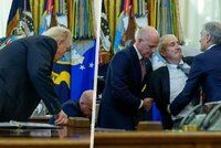 Drama na tiskovce v Oválné pracovně: Přímo před Trumpem zkolaboval manažer