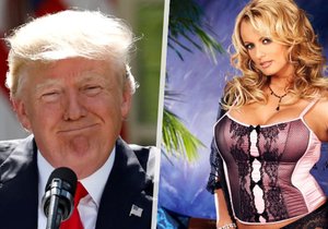 Donald Trump a pornoherečka Stormy Daniels.