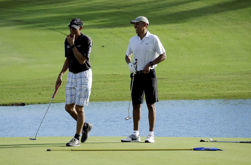 Trump se Obamovi vysmíval za to, že hraje golf.