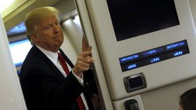 Donald Trump na palubě Air Force One