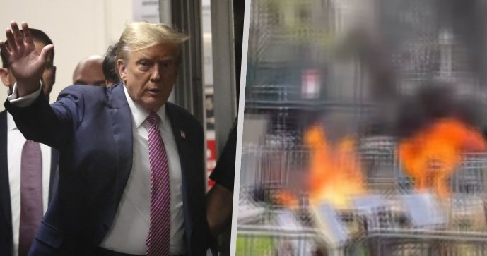 Proces s Trumpem kvůli pornoherečce: Před budovou soudu se zapálil muž! Je v kritickém stavu