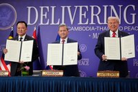 Trump má další „zářez“. Lídři Thajska a Kambodže pod jeho dohledem podepsali příměří