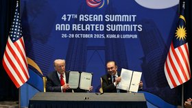 Podpis příměří mezi Kambodží a Thajskem za přítomnosti Donalda Trumpa (26.10.2025)