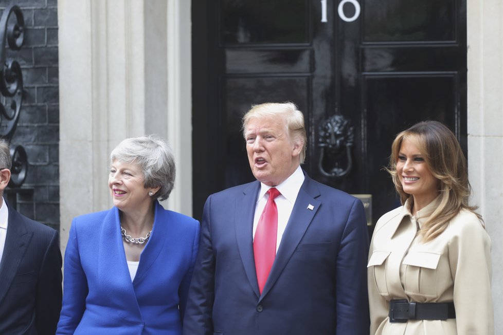 Americký prezident Donald Trump na státní návštěvě Británie.