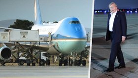 Prezident USA Donald Trump se zřejmě při odletu ze summitu v Ankaře skrýval v cateringovém kontejneru.