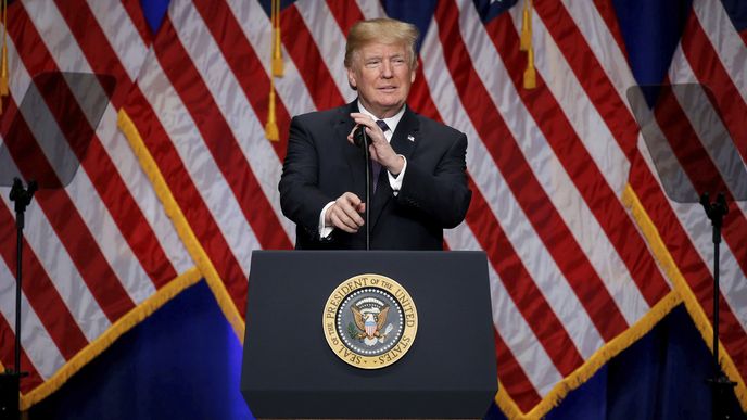Trump při prezentaci nové Bezpečnostní strategie USA Trump při prezentaci nové Bezpečnostní strategie USA