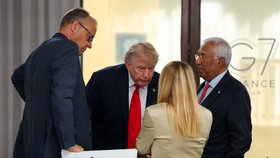 Donald Trump a italská premiérka Giorgia Meloniová na summitu G7 (červen 2026)