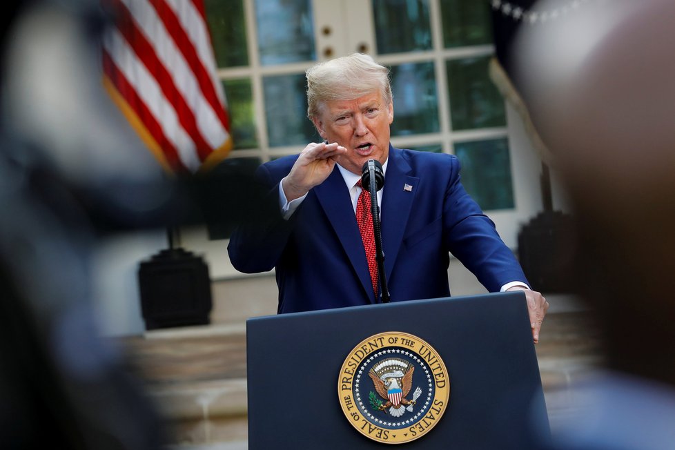 Americký prezident Donald Trump na tiskové konferenci ke koronaviru v USA (30. 3. 2020)