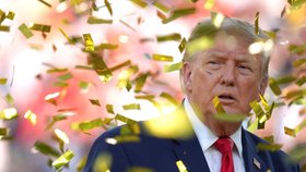 Donald Trump po finále fotbalového MS 2026 v USA mezi Španělskem a Argentinou (červenec 2026)