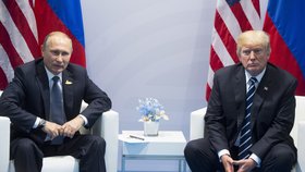 Ruský prezident Vladimir Putin (vlevo) a americký prezident Donald Trump se setkali na okraj summitu G20 (7. 7. 2017).