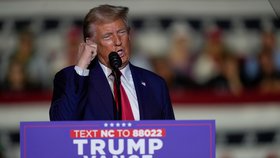 Donald Trump během prezidentské kampaně (22.10.2024)