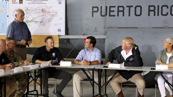 Donald Trump přiletěl do Portorika
