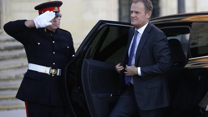 Donald Tusk na jednání v maltské Vallettě