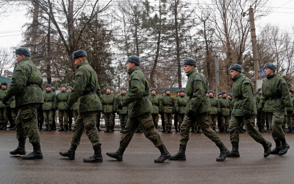 Přípravy proruských vojáků v ukrajinském Doněcku (22.1.2021)