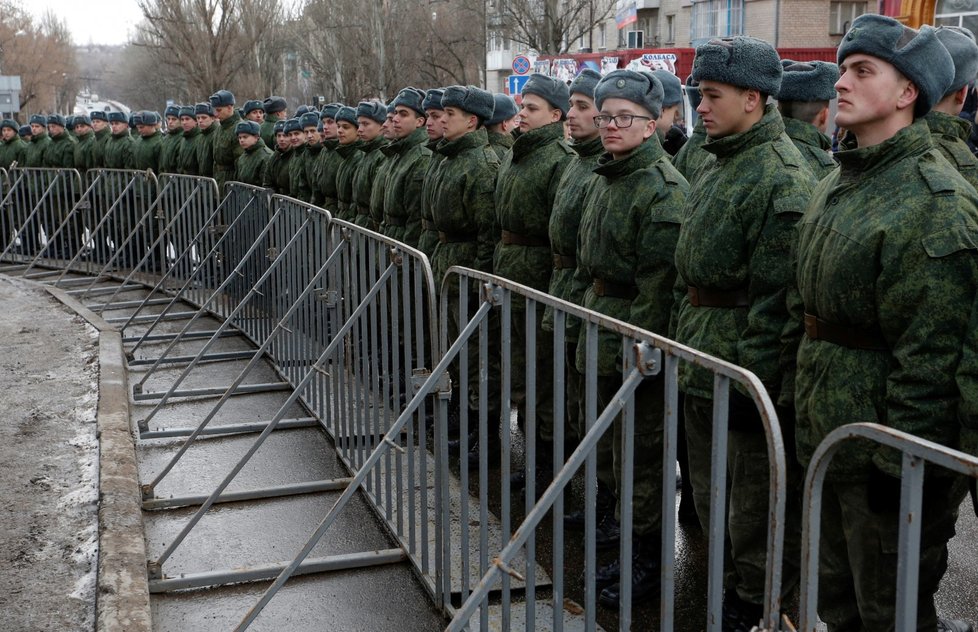 Přípravy proruských vojáků v ukrajinském Doněcku (22. 1. 2021)