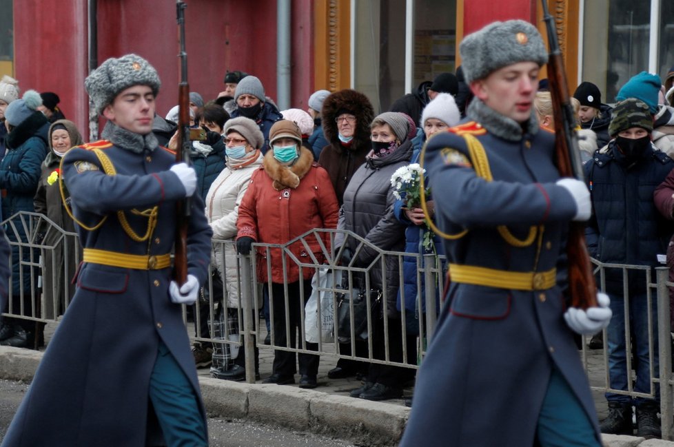 Přípravy proruských vojáků v ukrajinském Doněcku (22. 1. 2021)