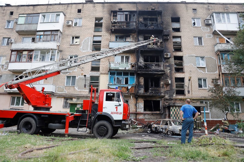 Hasiči v Doněcké oblasti (13.6.2022)