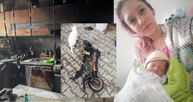 Juste avant Noël et avec un bébé d'un mois sans toit sur la tête : Lucia (26 ans) a vu sa maison incendiée par un scooter électrique 