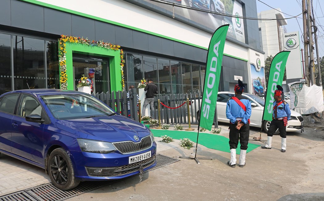 Showroom Škoda v Novém Dillí