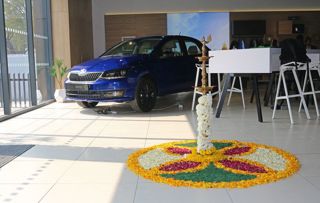 Showroom Škoda v Novém Dillí