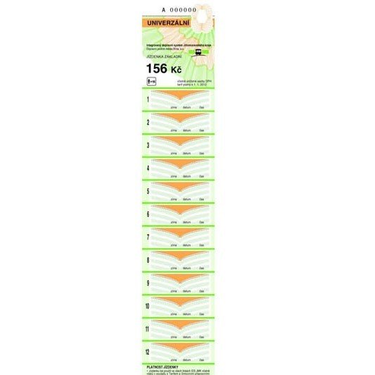 Univerzální jízdenka stojí 156 korun, stunti a žáci platí 39 korun.