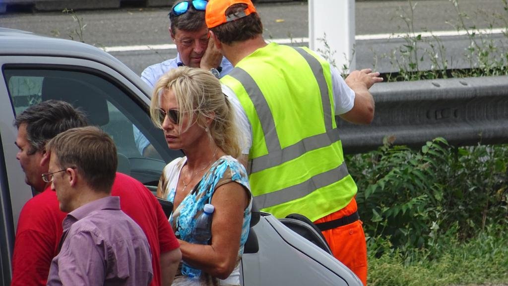 Herečka se zezadu střetla s voze Škoda Kodiaq, který řídil manžel Jermanové.