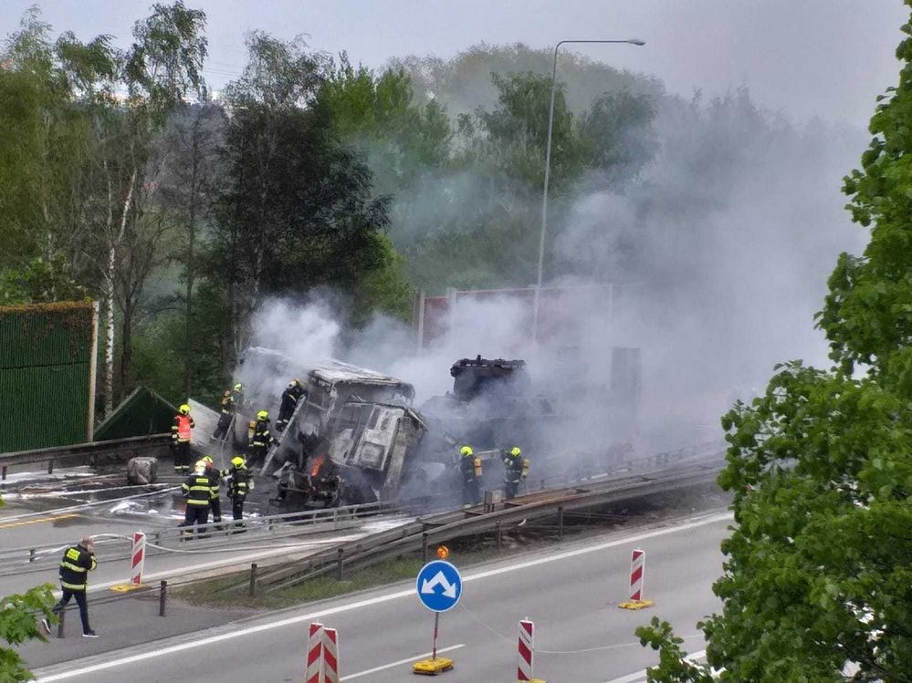 Dopravní nehoda na Pražském okruhu