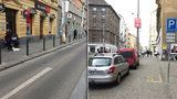 Chodník na »Strossu« lemují nové sloupky: Mají zabránit parkování aut zásobování