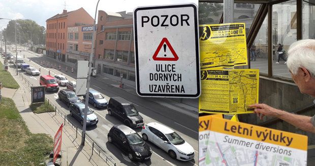 Totální chaos v Brně: Rozkopali, co mohli, zrušili tramvaje a autobusy i auta stojí v kolonách