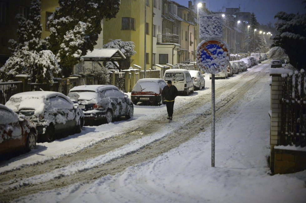 Dopravu na řadě míst Česka komplikují popadané stromy. Na silnicích se tvoří ledové jazyky, náledí a závěje.