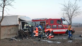 Střet dvou náklaďáků si vyžádal těžké zranění ženy