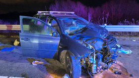 Záchranná akce u dopravní nehody na Hradecku