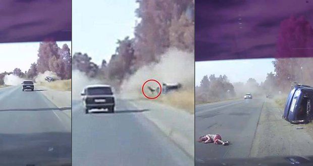 Z auta vylétla holčička na silnici: Hororovou nehodu zachytila kamera