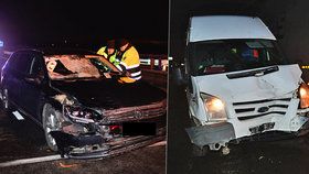 Smrtelná nehoda na D11: Řidič po nehodě přebíhal dálnici, smetlo ho jiné auto.