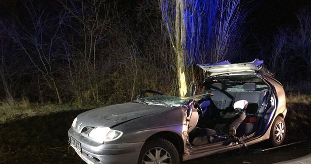 Smrtelná nehoda na Kladensku: Auto narazilo do stromu, spolujezdec zemřel