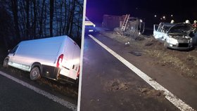 Dopravní kolaps na českých dálnicích: D1 a D10 uzavřely nehody, D3 ledovka. Na Mladoboleslavsku jeden mrtvý