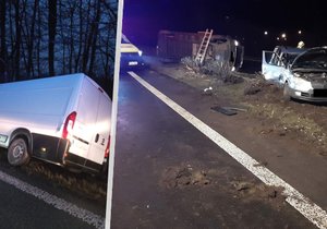 Dopravní kolaps na českých dálnicích: D1 a D10 uzavřely nehody, D3 ledovka. Na Mladoboleslavsku jeden mrtvý