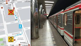 Od pondělí 25. září je uzavřen vstup do metra Anděl ze směru od obchodního centra.
