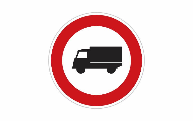 Dopravní značka B4: Zákaz vjezdu nákladních automobilů