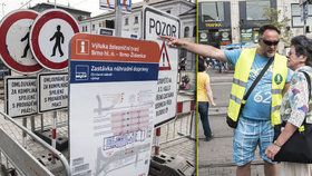 Cestujeme Brno: Chaos a zmatek! Rekonstrukce nádraží a tramvajových ostrůvků je peklo 