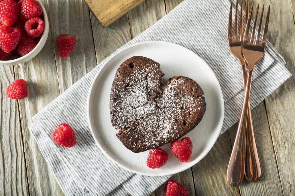 Brownie ve tvaru srdce potěší každého milovníka čokolády