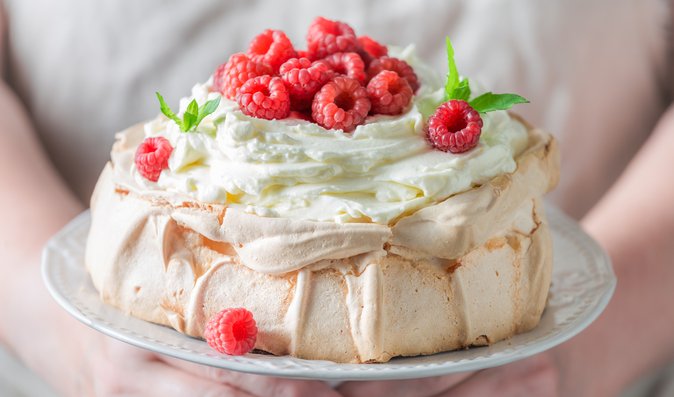 Pavlova s malinami