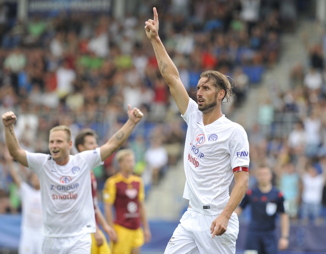 Útočník Slovácka Libor Došek střelecky 1. kolo Synot ligy ovládl, nasázel hattrick