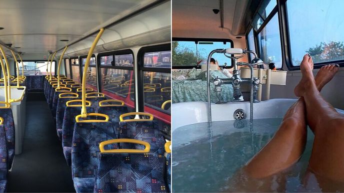 Mladý pár koupil londýnský dvoupatrový autobus Double Decker a přestavěl si ho dům